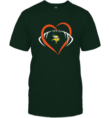 NFL Minnesota Vikings Heart Love Football Men's T-Shirt Men's T-Shirt - jonhlittlestore88