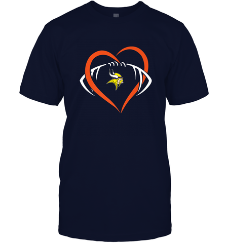 NFL Minnesota Vikings Heart Love Football Men's T-Shirt