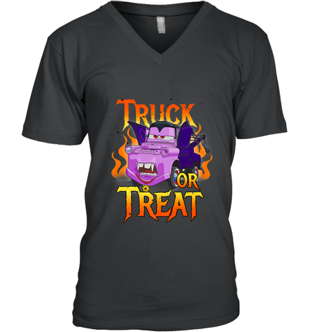 Disney Pixar Cars Halloween Vampire Truck Or Treat Men's V-Neck Men's V-Neck / Black / S Men's V-Neck - jonhlittlestore88