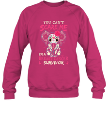 You can't Scare Me I'm Breast Cancer Survivor Elephant Funny Crewneck Sweatshirt Crewneck Sweatshirt - jonhlittlestore88