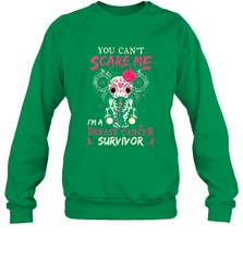 You can't Scare Me I'm Breast Cancer Survivor Elephant Funny Crewneck Sweatshirt Crewneck Sweatshirt - jonhlittlestore88