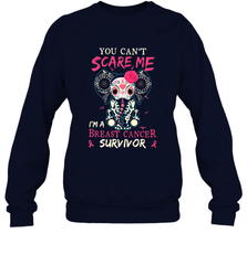 You can't Scare Me I'm Breast Cancer Survivor Elephant Funny Crewneck Sweatshirt Crewneck Sweatshirt - jonhlittlestore88