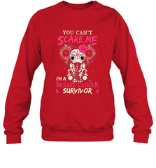 You can't Scare Me I'm Breast Cancer Survivor Elephant Funny Crewneck Sweatshirt Crewneck Sweatshirt - jonhlittlestore88