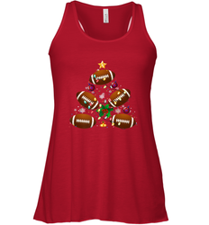 NFL Christmas Pajama Football Christmas Ornaments Tree Xmas Gift Women's Racerback Tank