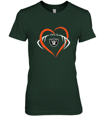 NFL Oakland Raiderss Heart Love Football Women's Premium T-Shirt Women's Premium T-Shirt - jonhlittlestore88