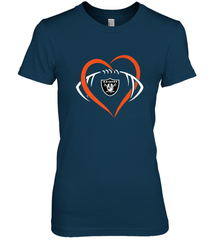 NFL Oakland Raiderss Heart Love Football Women's Premium T-Shirt Women's Premium T-Shirt - jonhlittlestore88