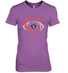 NFL Oakland Raiderss Heart Love Football Women's Premium T-Shirt Women's Premium T-Shirt - jonhlittlestore88