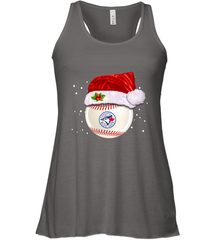 Toronto Blue Jays Logo Baseball Ball Christmas Santa Hat Xmas Sport Funny Snow Women's Racerback Tank Women's Racerback Tank - jonhlittlestore88