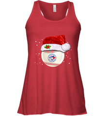 Toronto Blue Jays Logo Baseball Ball Christmas Santa Hat Xmas Sport Funny Snow Women's Racerback Tank Women's Racerback Tank - jonhlittlestore88
