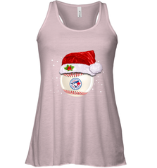 Toronto Blue Jays Logo Baseball Ball Christmas Santa Hat Xmas Sport Funny Snow Women's Racerback Tank Women's Racerback Tank - jonhlittlestore88