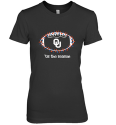 NFL Oklahoma Sooners Football And Christmas Lights Women's Premium T-Shirt