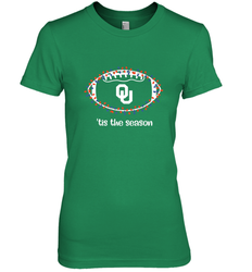 NFL Oklahoma Sooners Football And Christmas Lights Women's Premium T-Shirt