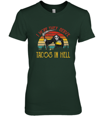Vintage I Hope They Serve Tacos In Hell Halloween Costume Women's Premium T-Shirt Women's Premium T-Shirt - jonhlittlestore88