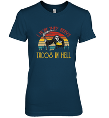 Vintage I Hope They Serve Tacos In Hell Halloween Costume Women's Premium T-Shirt Women's Premium T-Shirt - jonhlittlestore88