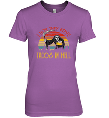 Vintage I Hope They Serve Tacos In Hell Halloween Costume Women's Premium T-Shirt Women's Premium T-Shirt - jonhlittlestore88