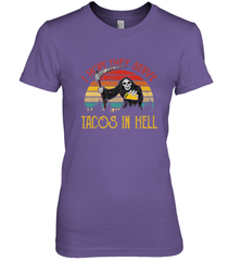 Vintage I Hope They Serve Tacos In Hell Halloween Costume Women's Premium T-Shirt Women's Premium T-Shirt - jonhlittlestore88