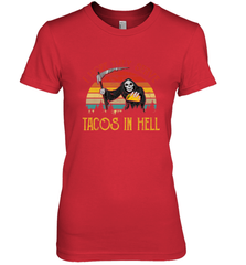 Vintage I Hope They Serve Tacos In Hell Halloween Costume Women's Premium T-Shirt Women's Premium T-Shirt - jonhlittlestore88