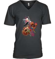 Marvel Rising Secret Warriors Group Shot Action Pose Men's V-Neck Men's V-Neck - jonhlittlestore88