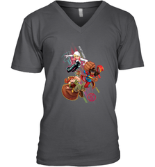 Marvel Rising Secret Warriors Group Shot Action Pose Men's V-Neck Men's V-Neck - jonhlittlestore88
