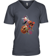Marvel Rising Secret Warriors Group Shot Action Pose Men's V-Neck Men's V-Neck - jonhlittlestore88