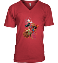 Marvel Rising Secret Warriors Group Shot Action Pose Men's V-Neck Men's V-Neck - jonhlittlestore88