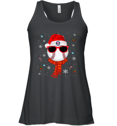 Minnesota Twins Logo Christmas Baseball Player Glasses Santa Hat Pajama Gift Women's Racerback Tank