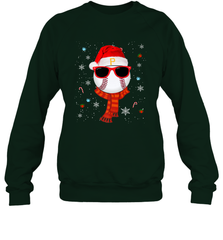 Pittsburgh Pirates Logo Christmas Baseball Player Glasses Santa Hat Pajama Gift Crewneck Sweatshirt Crewneck Sweatshirt - jonhlittlestore88