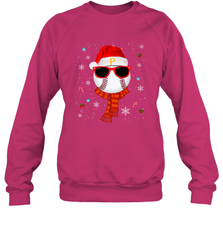 Pittsburgh Pirates Logo Christmas Baseball Player Glasses Santa Hat Pajama Gift Crewneck Sweatshirt Crewneck Sweatshirt - jonhlittlestore88