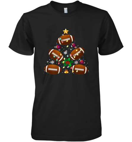 NFL Christmas Pajama Football Christmas Ornaments Tree Xmas Gift Men's Premium T-Shirt Men's Premium T-Shirt / Black / XS Men's Premium T-Shirt - jonhlittlestore88