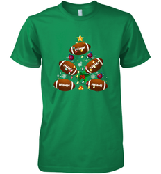NFL Christmas Pajama Football Christmas Ornaments Tree Xmas Gift Men's Premium T-Shirt