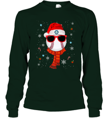Seattle Mariners Logo Christmas Baseball Player Glasses Santa Hat Pajama Gift Long Sleeve T-Shirt Long Sleeve T-Shirt - jonhlittlestore88