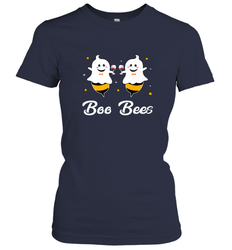 Funny Wine Boo Bees Couples Halloween Matching Couple Gift Women's T-Shirt