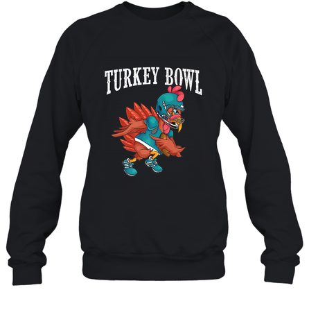Cool Turkey Bowl _ Funny Thanksgiving Football Player Crewneck Sweatshirt Crewneck Sweatshirt / Black / S Crewneck Sweatshirt - jonhlittlestore88