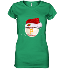 Pittsburgh Pirates Logo Baseball Ball Christmas Santa Hat Xmas Sport Funny Snow Women's V-Neck T-Shirt Women's V-Neck T-Shirt - jonhlittlestore88
