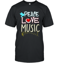 Peace Love Music Hippie Hipster Festival Men's T-Shirt