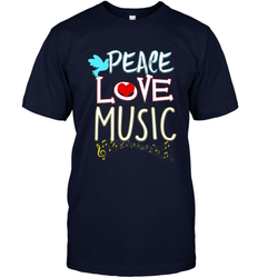Peace Love Music Hippie Hipster Festival Men's T-Shirt
