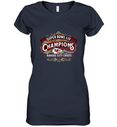 Super bowl LIV champions Kansas City Chief NFL Women's V-Neck T-Shirt