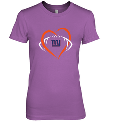 NFL New York Giants Heart Love Football Women's Premium T-Shirt Women's Premium T-Shirt - jonhlittlestore88