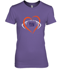 NFL New York Giants Heart Love Football Women's Premium T-Shirt Women's Premium T-Shirt - jonhlittlestore88