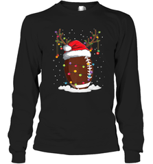NFL Christmas Football Reindeer Funny Santa Hat Xmas Kids Gift Long Sleeve T-Shirt Long Sleeve T-Shirt - jonhlittlestore88