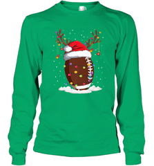NFL Christmas Football Reindeer Funny Santa Hat Xmas Kids Gift Long Sleeve T-Shirt Long Sleeve T-Shirt - jonhlittlestore88