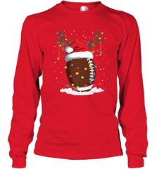 NFL Christmas Football Reindeer Funny Santa Hat Xmas Kids Gift Long Sleeve T-Shirt Long Sleeve T-Shirt - jonhlittlestore88