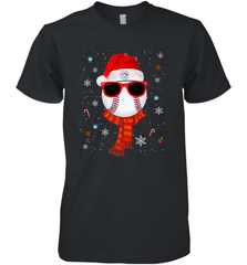 Toronto Blue Jays LogoChristmas Baseball Player Glasses Santa Hat Pajama Gift Men's Premium T-Shirt Men's Premium T-Shirt - jonhlittlestore88