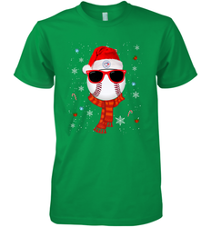 Toronto Blue Jays LogoChristmas Baseball Player Glasses Santa Hat Pajama Gift Men's Premium T-Shirt