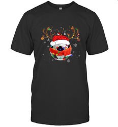 Santa Hat Soccer Reindeer Christmas Funny Players Football Men's T-Shirt