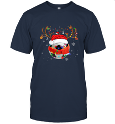 Santa Hat Soccer Reindeer Christmas Funny Players Football Men's T-Shirt