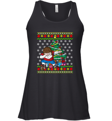 NFL Ugly Christmas Dabbing Santa Football Gift Women's Racerback Tank Women's Racerback Tank - jonhlittlestore88