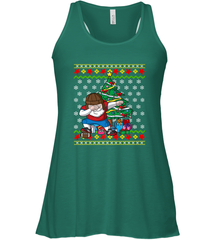 NFL Ugly Christmas Dabbing Santa Football Gift Women's Racerback Tank Women's Racerback Tank - jonhlittlestore88