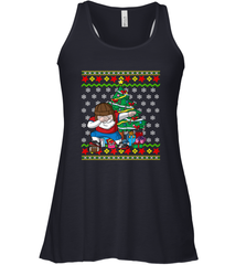 NFL Ugly Christmas Dabbing Santa Football Gift Women's Racerback Tank Women's Racerback Tank - jonhlittlestore88