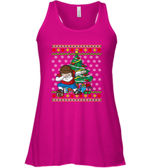 NFL Ugly Christmas Dabbing Santa Football Gift Women's Racerback Tank Women's Racerback Tank - jonhlittlestore88